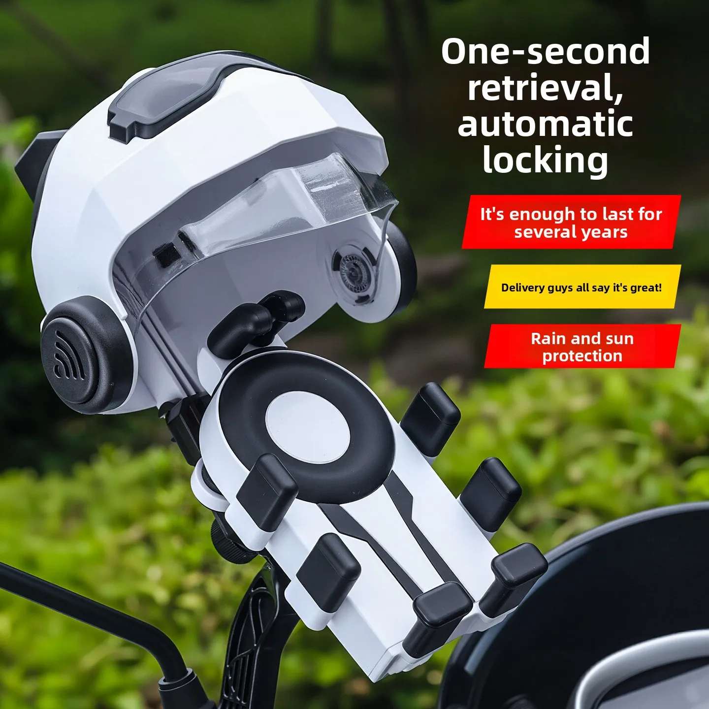 

Thickened Silicone Riding & Car Phone Holder, Shockproof Anti-Shake Waterproof Navigation Mount