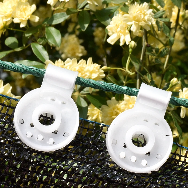 5~80 Pcs White Camping Garden Fence Sunshade Net Fix Clamp Sunshade Net Cloth Plastic Clip Outdoor Sunshade Net Accessories