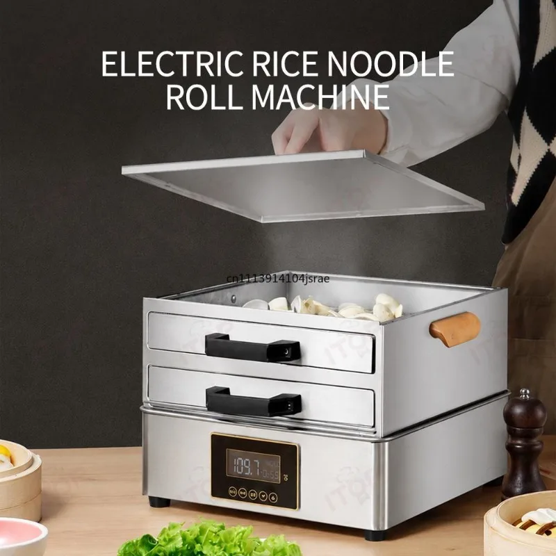 Household Electric Noodle Machine Steamer, 304 Stainless Steel Suction Tray Mini Steaming Machine Hot Pot Kitchen Tool