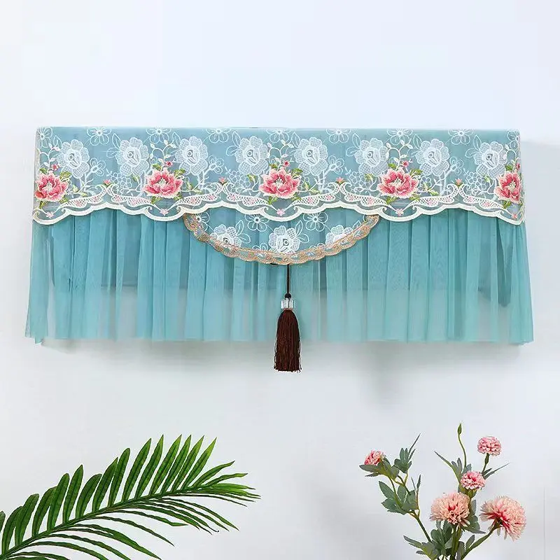 Dust-proof Cover for Wall Mounted Air Conditioner Anti-direct Blowing Lace Decorative Covers Universal Household Easy Cleaning