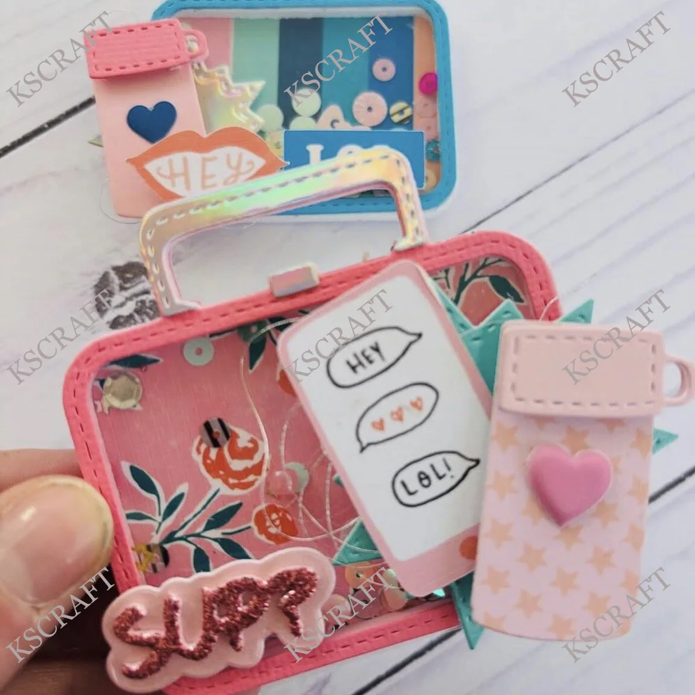 KSCRAFT Lunch Pail and Thermos Cutting Dies Stencils for DIY Scrapbooking Decorative Embossing DIY Paper Cards