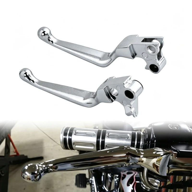 Chrome Brake Clutch Levers Hand Control for Harley Sportster XL Dyna Softail Fatboy Touring FLTRX FLHX Motorcycle Accessories
