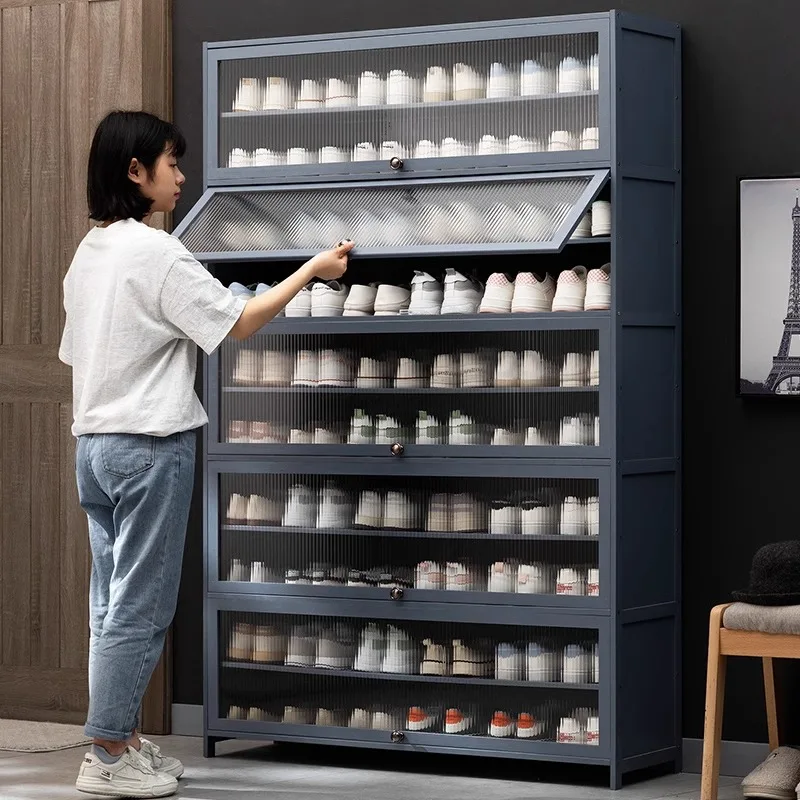 Shoe cabinet, shoe rack at home door, multi-layer storage, indoor entry, new 2024 popular large-capacity entrance is simple