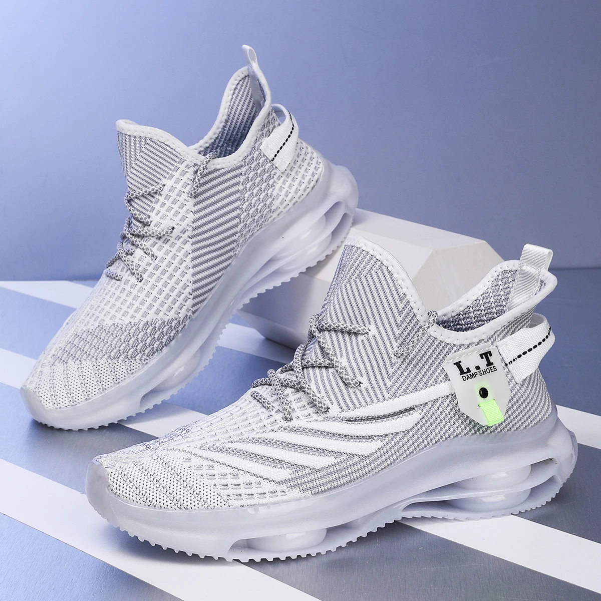 أحذية YRZL للرجال للاستخدام الخارجي أحذية رياضية قابلة للتنفس للرجال غير قابلة للانزلاق أحذية رياضية مريحة للمشي أحذية تدريب غير رسمية