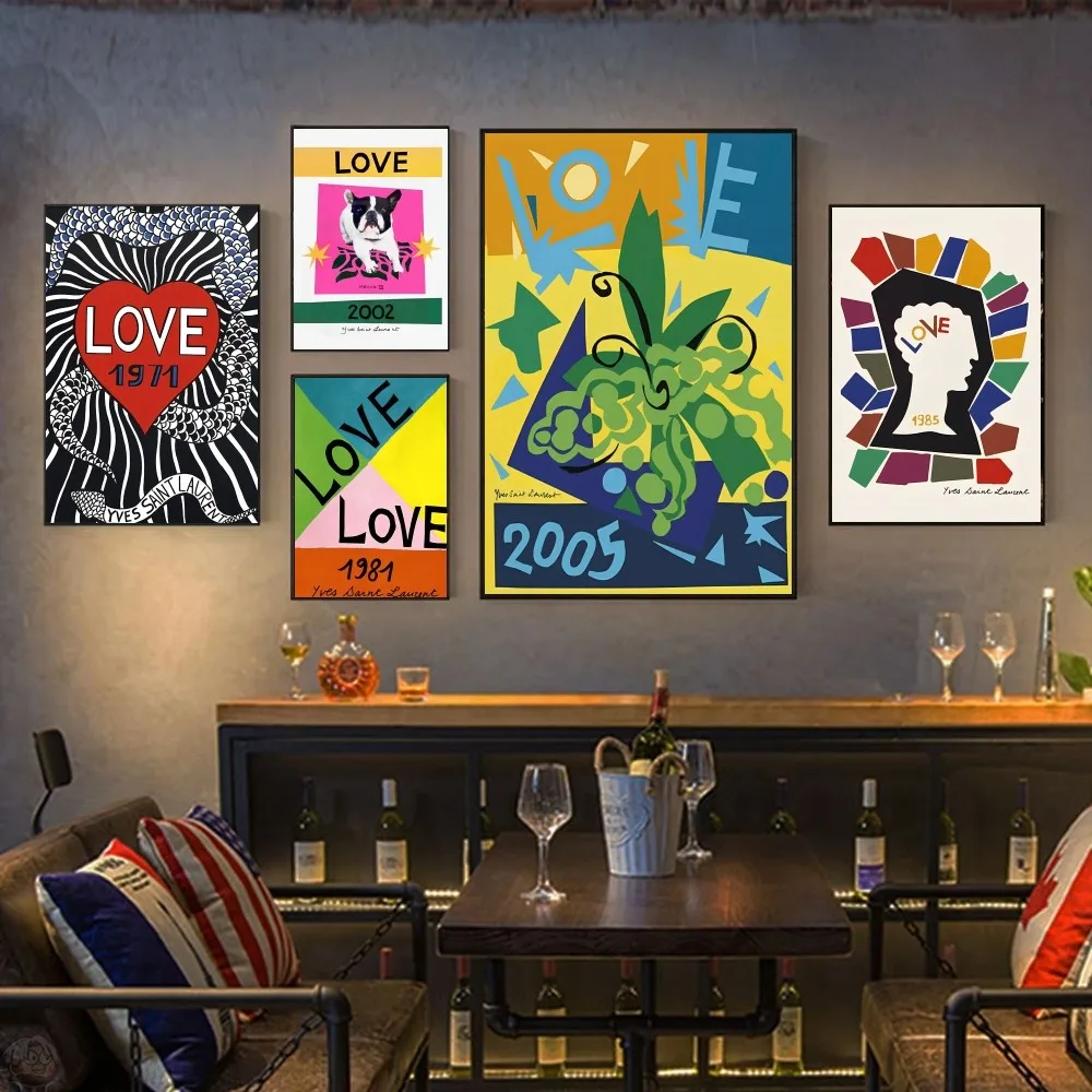 1pc Modern Love Exhibition Poster HD Posters Home Room Bar Cafe Decor Art Wall Painting Picture