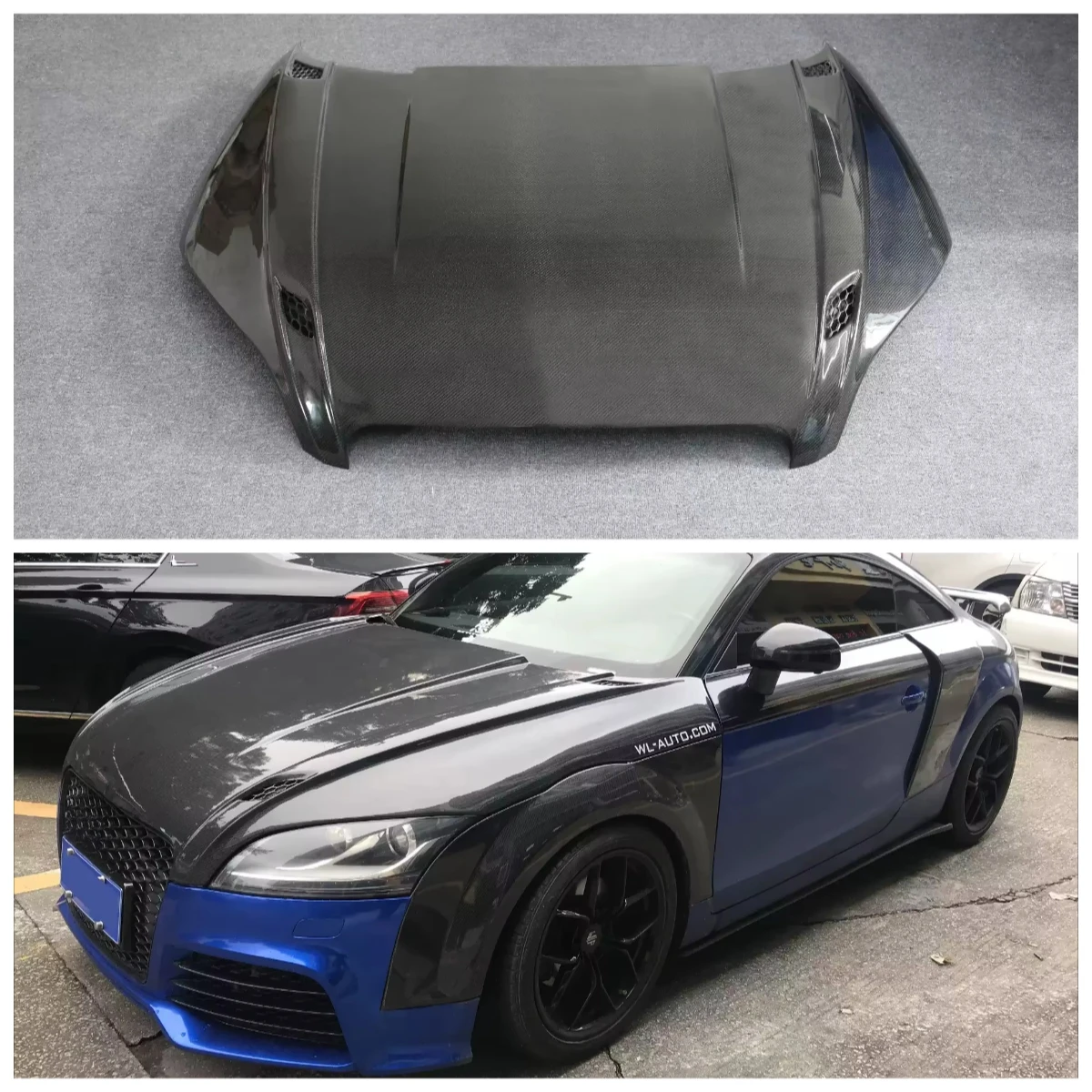 Factory Wholesale Suitable for -audi TT TTS TTRS Hood MK2 Modified Carbon Fiber RS Hood Engine Cover