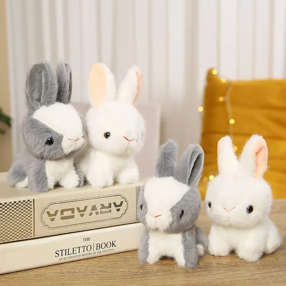 14cm Stuffed Long Ear Rabbit Soft Plush Toys Sleeping Cute Bunny Cartoon Animal Dolls Children Baby Birthday Gift for Kids