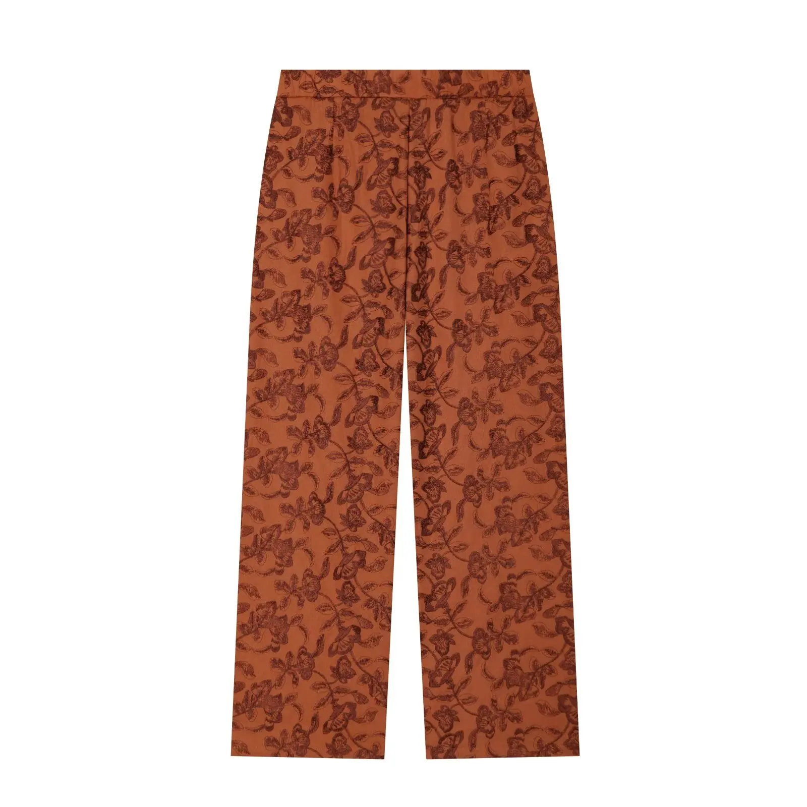 KONDALA Damen 2026 Sommerurlaub Stickerei-Set Street Style Vintage Boho Hosen-Set Elegantes Stretch-Manschetten-Weste-Hemd, Hose – Detail 15