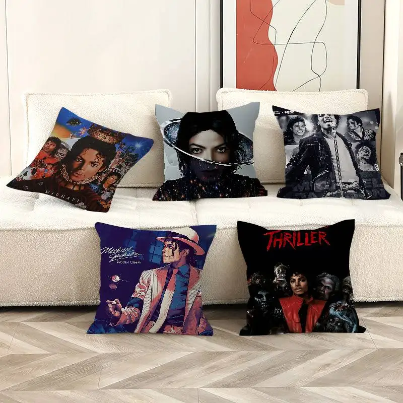 M-Michael Jackson Kissenbezug für Schlafzimmer und Wohnzimmer-Sofa, Dekorativer Kissenbezug