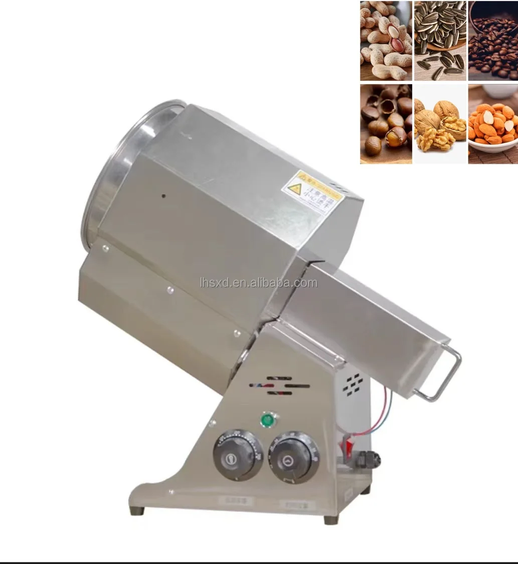 Nut roaster industrial Fried Sunflower seeds Peanut cashew nut chestnut roasting processing machine