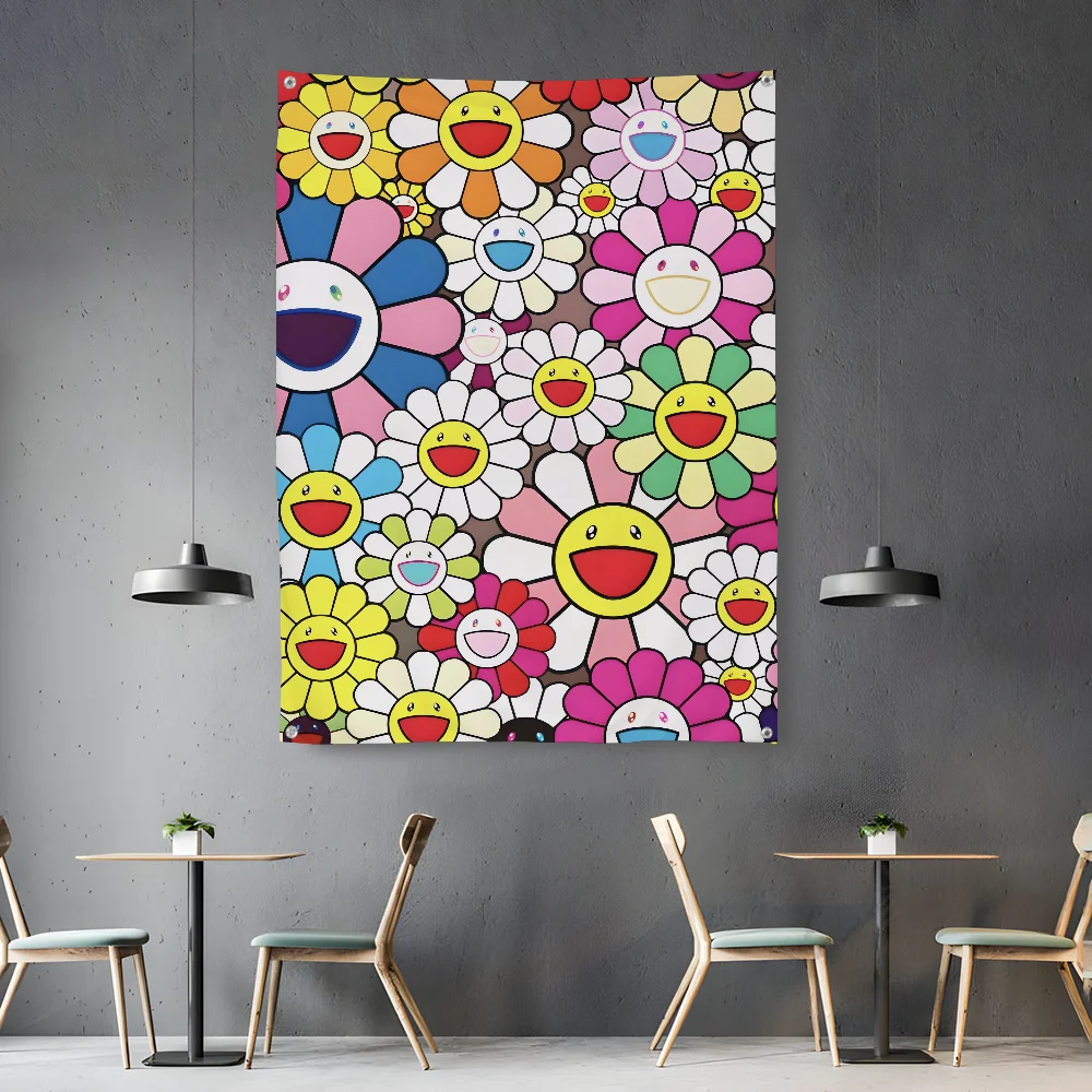 T-TaKAshi T-Trendy Art M-MuraKAmi Flag Home&Garden Outdoor Microfiber Printed Decoration Background Art Flag Banner