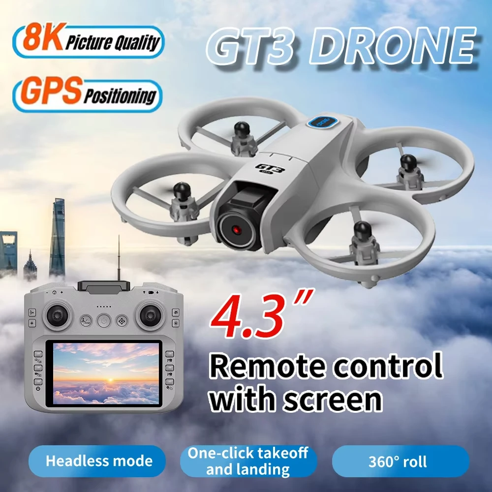 2.4G 8K HD RC المهنية GPS GT3 ماكس HD كاميرات مزدوجة 5G التصوير الجوي طائرات التحكم عن بعد الطائرة بدون طيار كوادكوبتر اللعب الهدايا