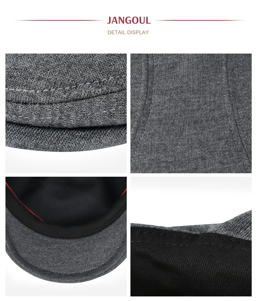 Jangoul Verstellbare Baskenmütze für Herren Sommer Frühling Newsboy Caps Klassische Retro Flatcap Vintage Brandneue Baumwoll-Ivy-Mütze 640 – Detail 8