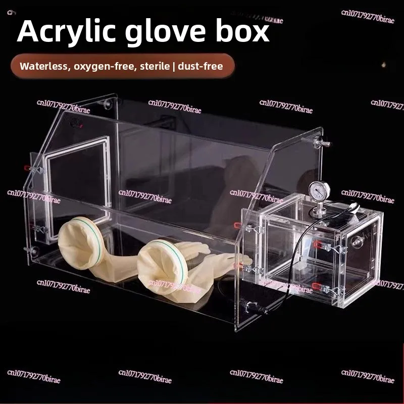 Acrylic Glove Box Vacuum Closed Isolation Dustproof Inert Gas High Transparency Drying Oven