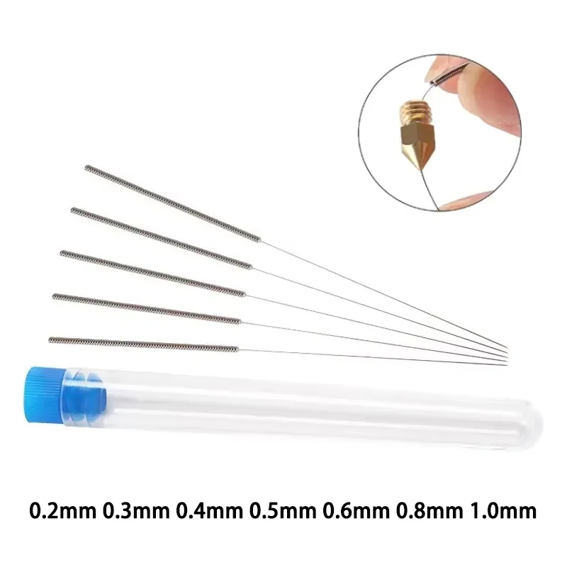 

10Pcs/Set 0.2mm-1.0mm 3D Printer Nozzle Cleaning Needles Stainless Steel Needle Kit For 3D Printer Nozzle Hot End Cleaning Part
