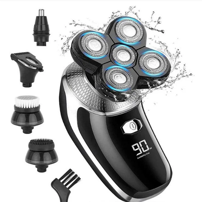 

Electric Bald Head Shaver For Man 5D Skull Razor Floating Rotary Shaving Machine Baldhead Shave Clipper Face Grooming Trimmer