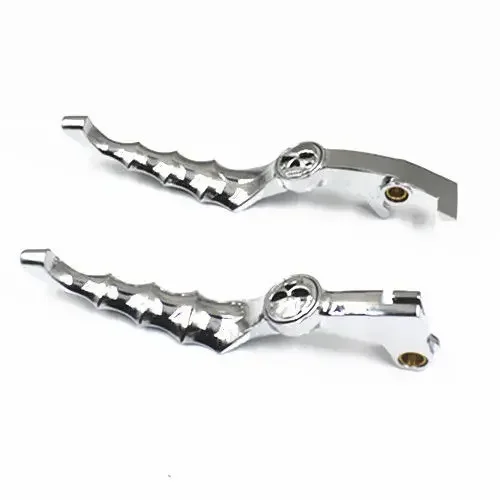 Pair Motorcycle Chrome Skull Brake Clutch Levers For Honda Shadow 400 600 750 1100 CBR600 F1 F2 F3 F4 F4i