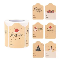 300pcs Christmas Gift Tags Stickers Santa Name Tags Christmas Decorations for Gifts Festival Writable Label Wrapping Sticker