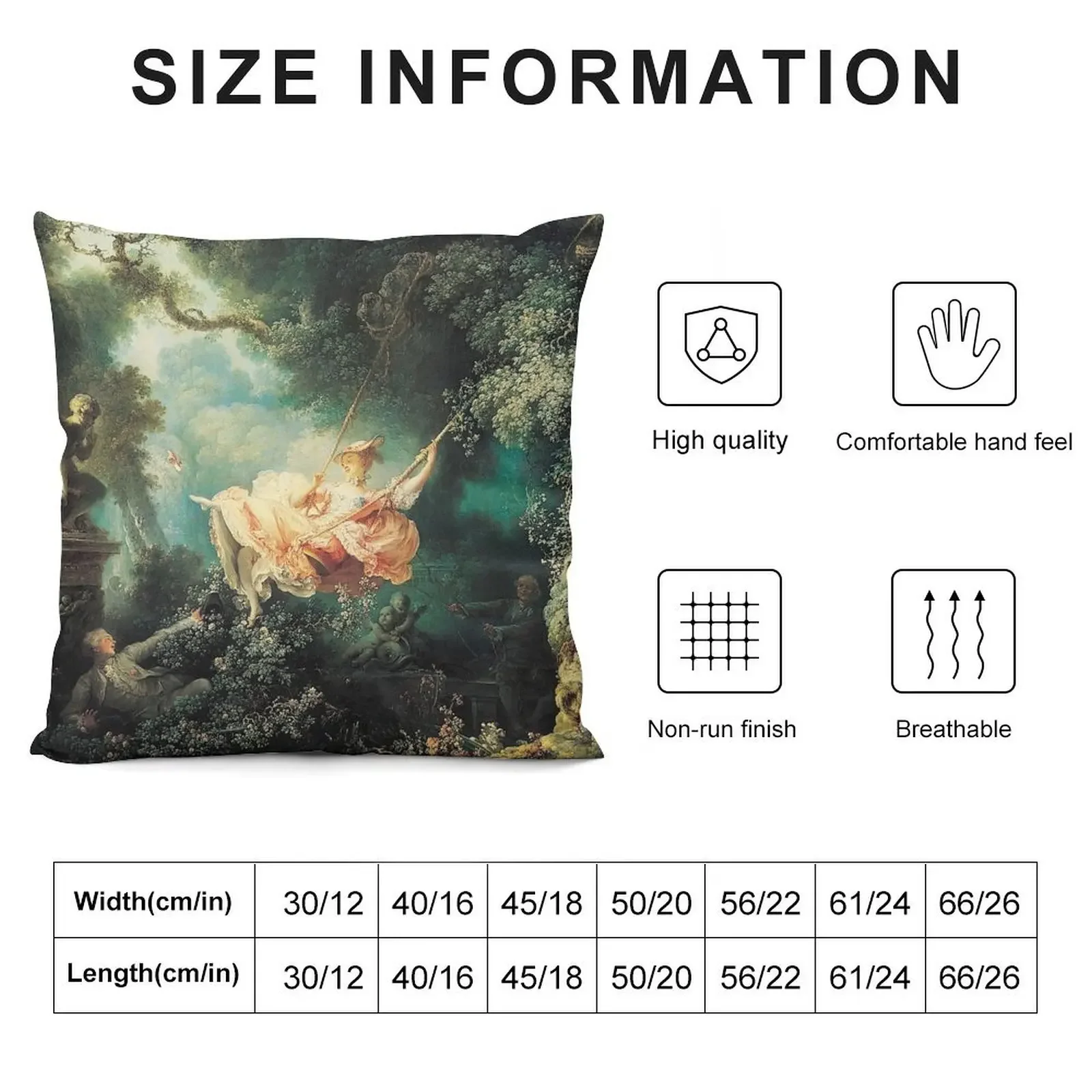 HD. The Swing, by Jean Honoré Fragonard HIGH DEFINITION Throw Pillow luxury sofa pillows Plaid Sofa pillow