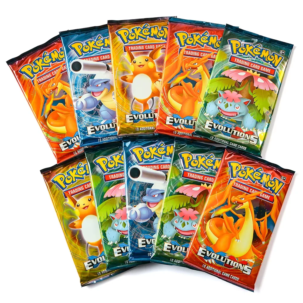 360pcs Cards Evolutions Battle Style Booster Box Trading Card Game TCG Children Collectible Cards Toy