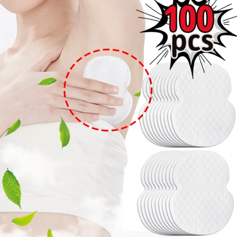 Underarm Sweat Pads Summer Women Men Solid Color Breathable Sweat-Absorbing Patch Portable Invisible Stay Dry Cotton Stickers