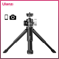 Ulanzi U-Vlog Lite Extendable Tripod Dual Cold Shoe Ball Head Volg Tripod for Smartphone Sony Canon Nikon DSLR Camera