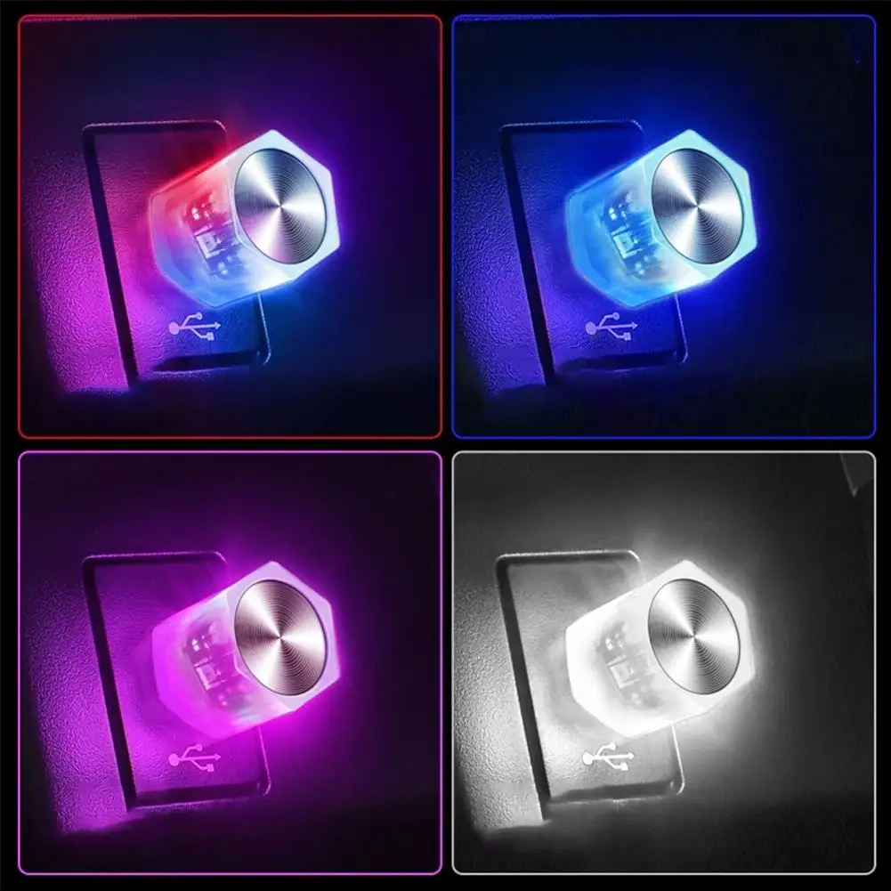 أضواء سيارة صغيرة محيطة التوصيل اللعب ضوء محمول USB بالطاقة LED ضوء الجو الداخلي الديكور ضوء للسيارة