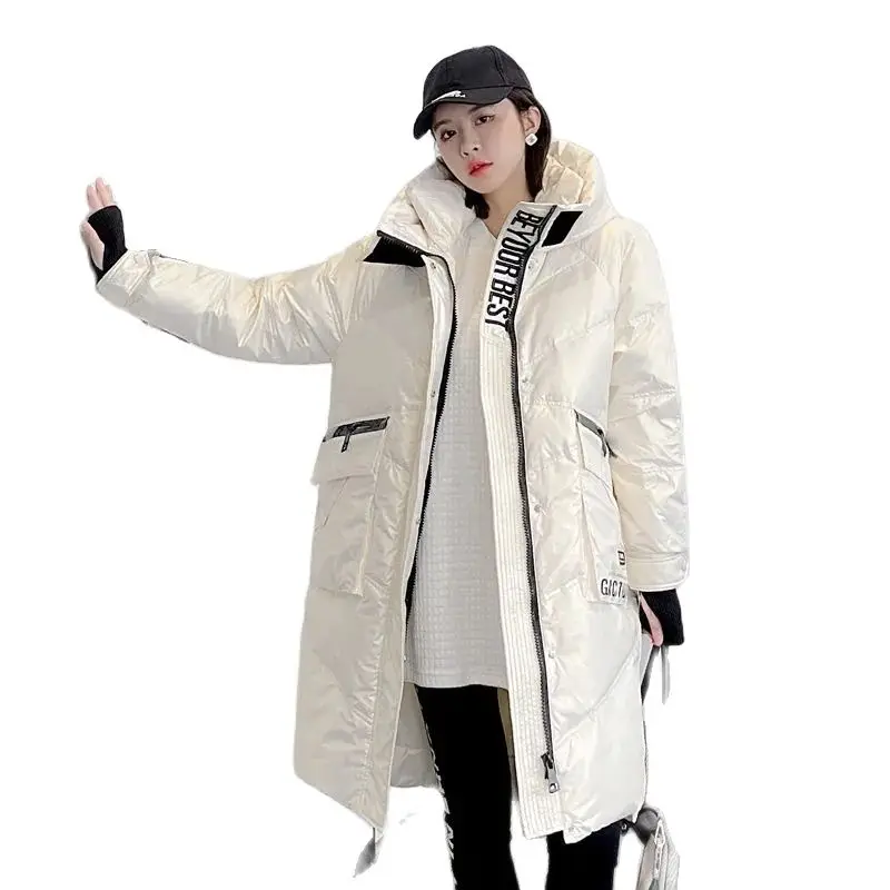 

Women's Winter Down Puffer Coats 200g 250g Solid Winter Women Zhejiang Long Down Coats For Women Direct Selling