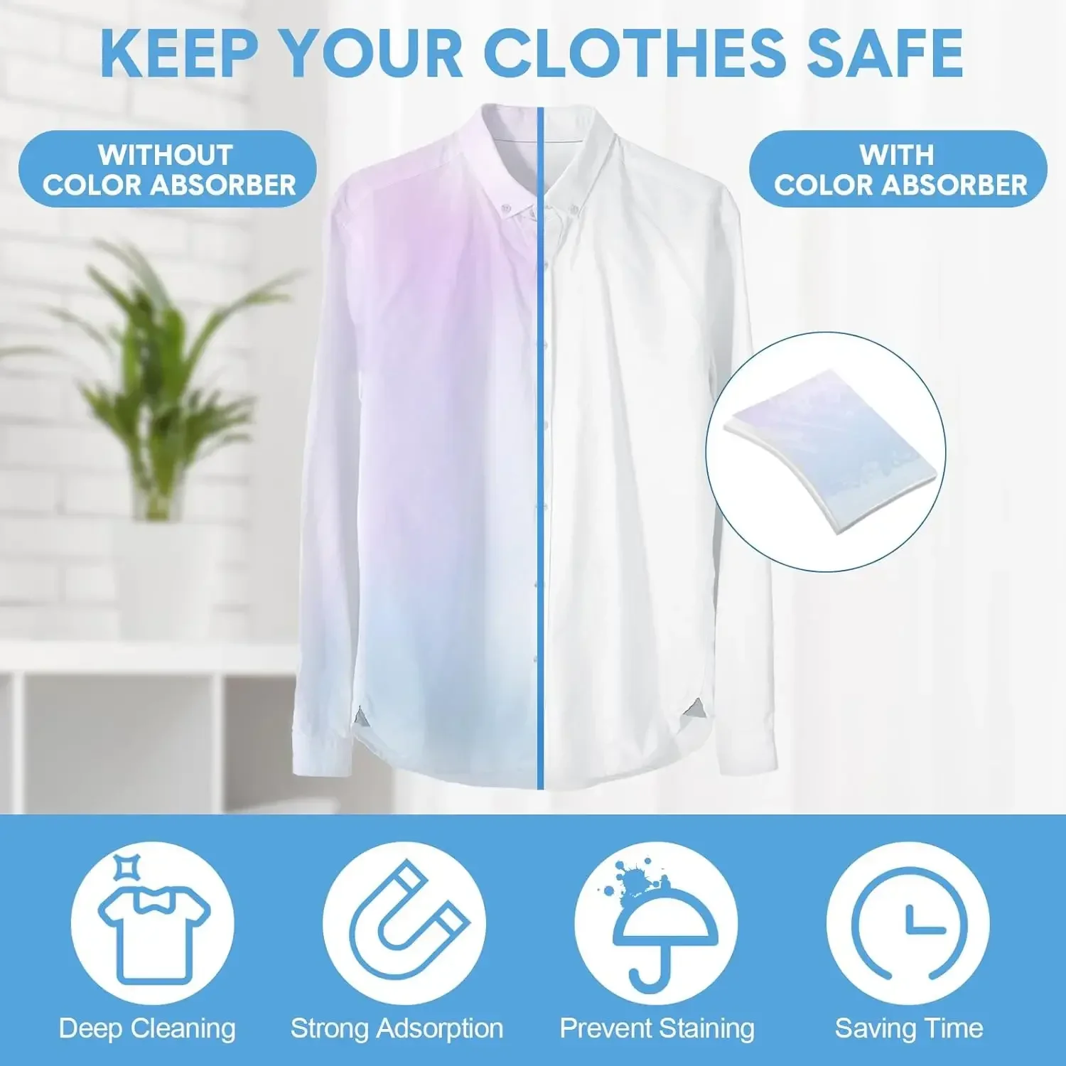 100/10PCS Laundry Tablets Laundry Paper Anti-Staining Clothes Sheets Anti-String Mixing Color Absorption Washing Accessories