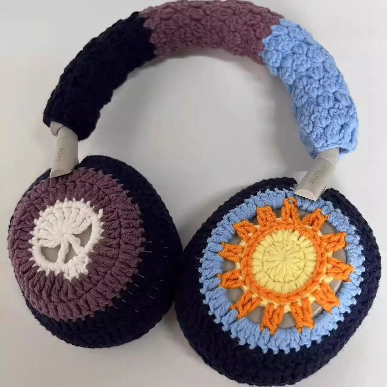 

Skull Theme Headphone Case Hand Knitting Wool Original Kawaii for Sony mx5/Airpods max Custom Protective Case Y2K Gift