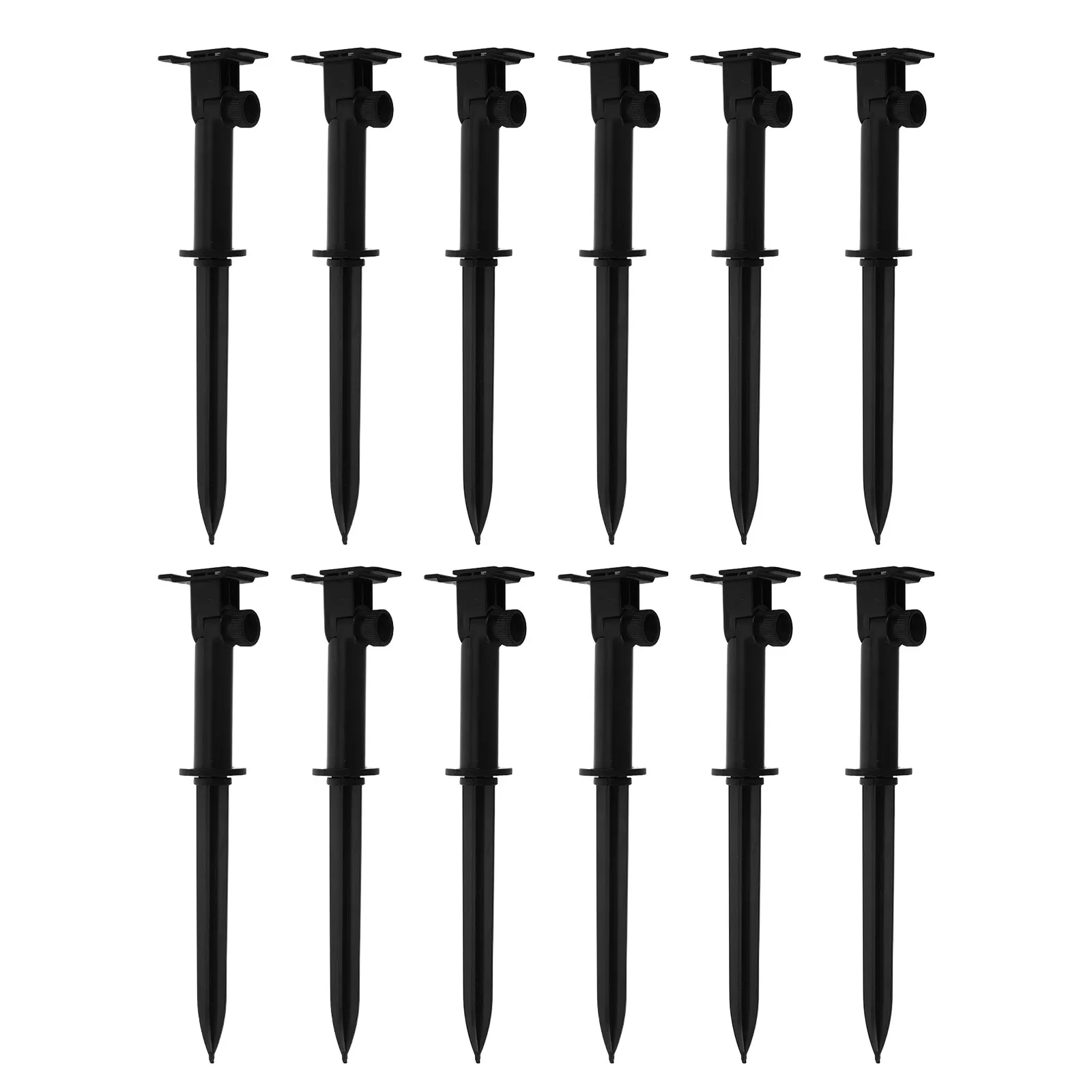 12Pcs Plastic Solar Light Stakes Replacement Holder For Outdoor Pathway Lights Lawn Torch Easy Setup