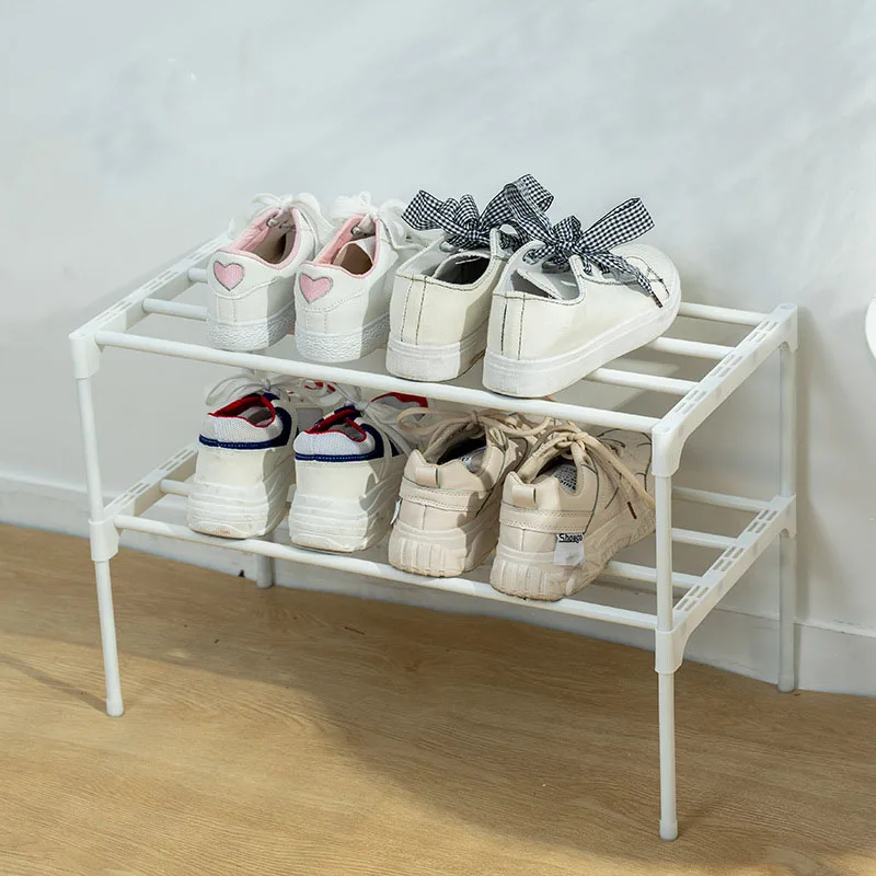 2 Layers Household Dustproof Shoe Cabinet Thickened Durable Living Room Slippers Boots Shoes Storage Rack Simple Assembly