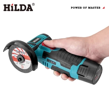 HILDA 12v Mini Angle Grinder Rechargeable Grinding Tool Polishing Grinding Machine For…
