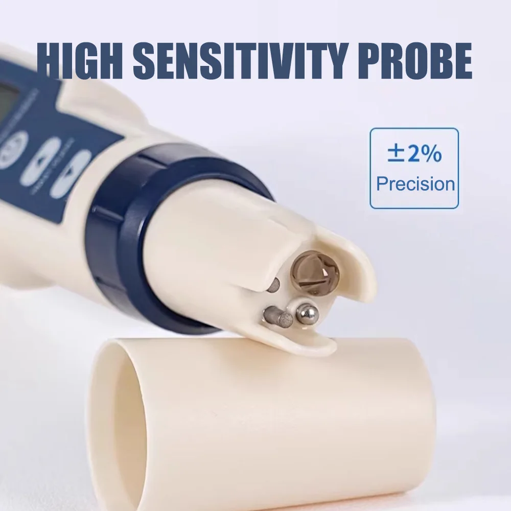 High-precision Home Water Quality Detector Multifunctional 5-in-1 PH/TDS/EC/SALT/TEMP Detection For Wate/Food/AquaculturePool
