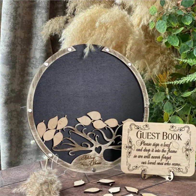 Leaf wedding guest book alternative, Wedding guest book leaf, Leaf guestbook wedding alternative