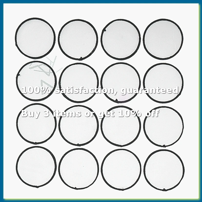 16 Pieces Sublimation Patch Blanks Quality Fabric Iron-on Circular Blank Patch for Clothes, Hats, Uniforms, Backpacks-A10G