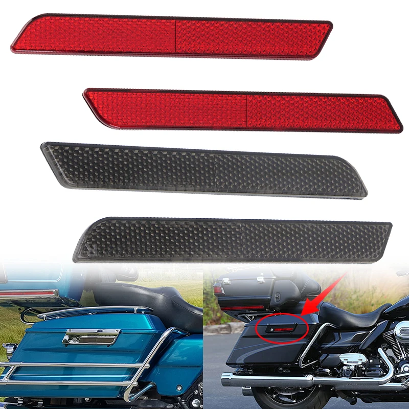 

Motorcycle Saddlebag Side Reflector Safety Warning Sticker For Harley Touring Road King Road Glide Street Glide 1996-2013