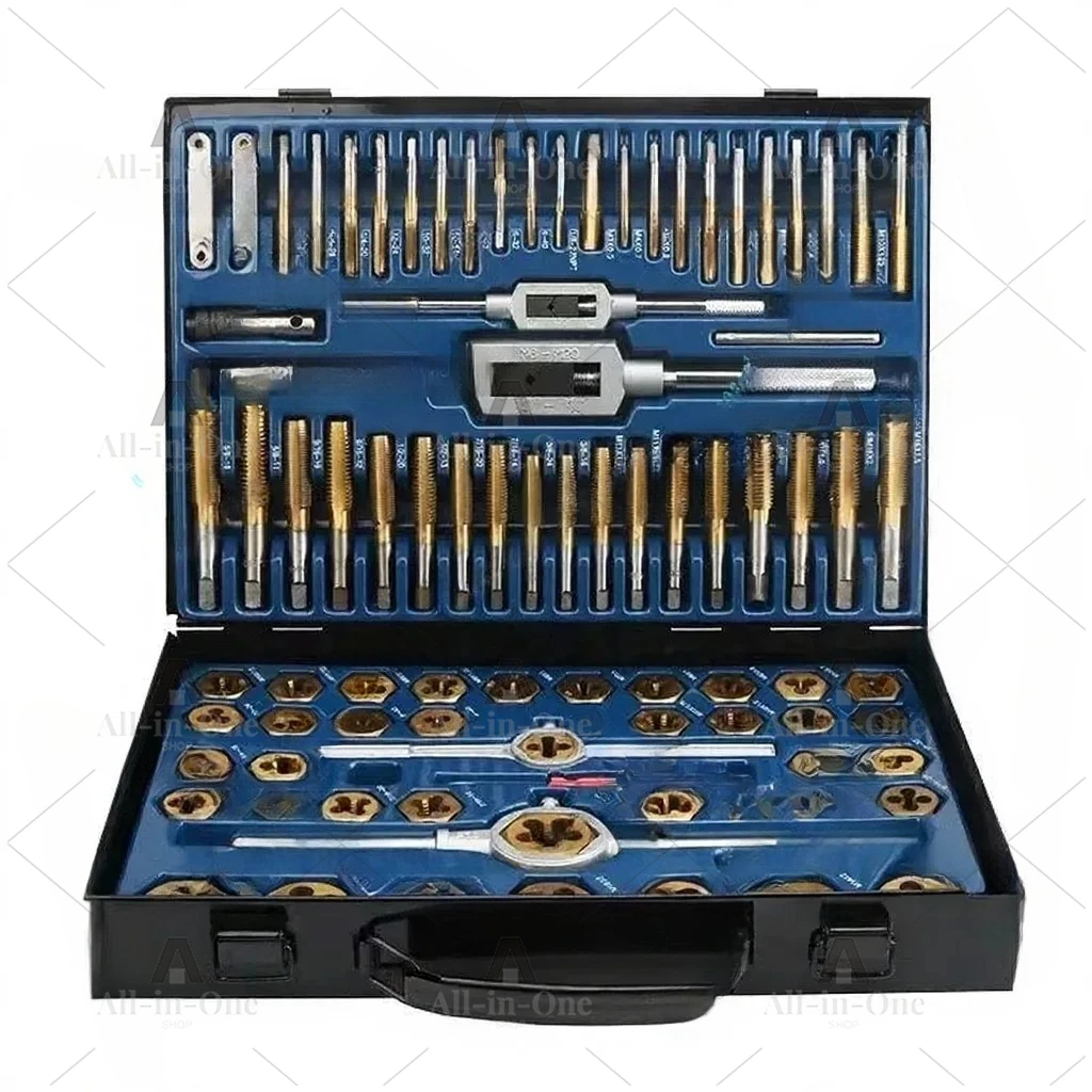86pcs Tap Die Set Bearing Steel M3-M16 Metric Thread Combination Tools Kit DIY Kit Durable Wrench Screw Threading Hand Tool Sets