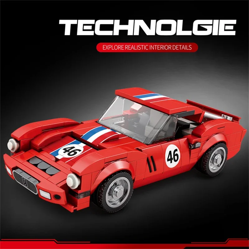 336PCS 250 GTO Car Building Block Set Creative City Vehicle Diy Car Model Bricks Desktop Display  Toys For Kids Holiday Gifts