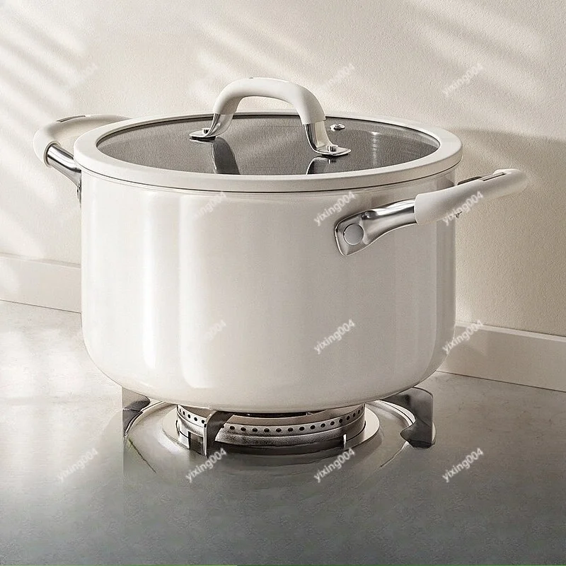 

316 Stainless Steel Stockpot, Thick‑Bottom Ceramic Cooking Pot, Stew & Soup Pot For Induction Cooker Home Kitchen