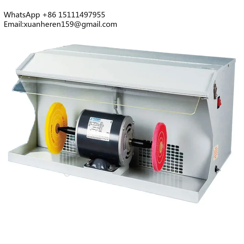 DM-1 Large Double Head Turbine 2800rpm 1/2HP Polishing Motor Gold and Silver Jewelry Bench Polishing Machine With Dust Collector