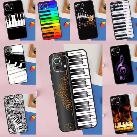 Piano Keys Musical Case For Xiaomi 14T 11T 12T 13T Pro 13 14 15 Ultra POCO X7 Pro X3 X5 X6 F5 F6 M6 Pro Cover