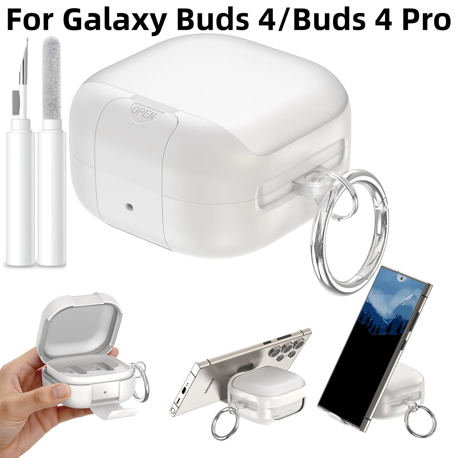 (2026) Case for Samsung Galaxy Buds 4Pro/Buds 4 Safety Lock Case [Compatible with MagSafe] with Phone Stand For Galaxy Buds 4Pro