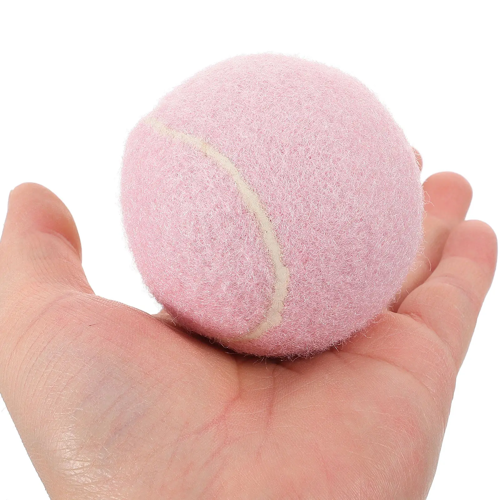 

2Pcs Pink Beginner Training Tennis Rubber Balls Playground Practice Lightweight Tennis Ball for Player Reaction Time