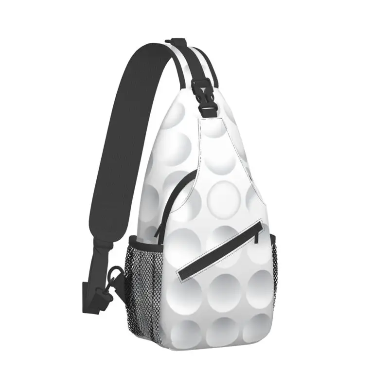 Personalized Golf Ball Pattern Sling Bags Men Cool Shoulder Chest Crossbody Backpack Travel Hiking Daypack