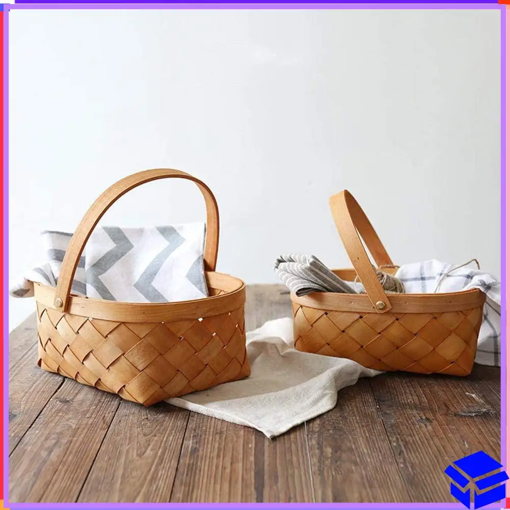 Reliable Handmade Rattan Storage Container Storage Basket Wooden Storage Basket With Handle Storage Container