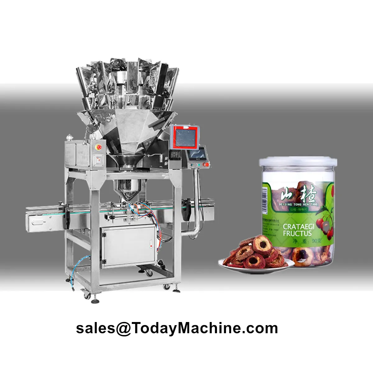 Máquina automática de enchimento de garrafas de sal de vidro com funil de milho e grãos