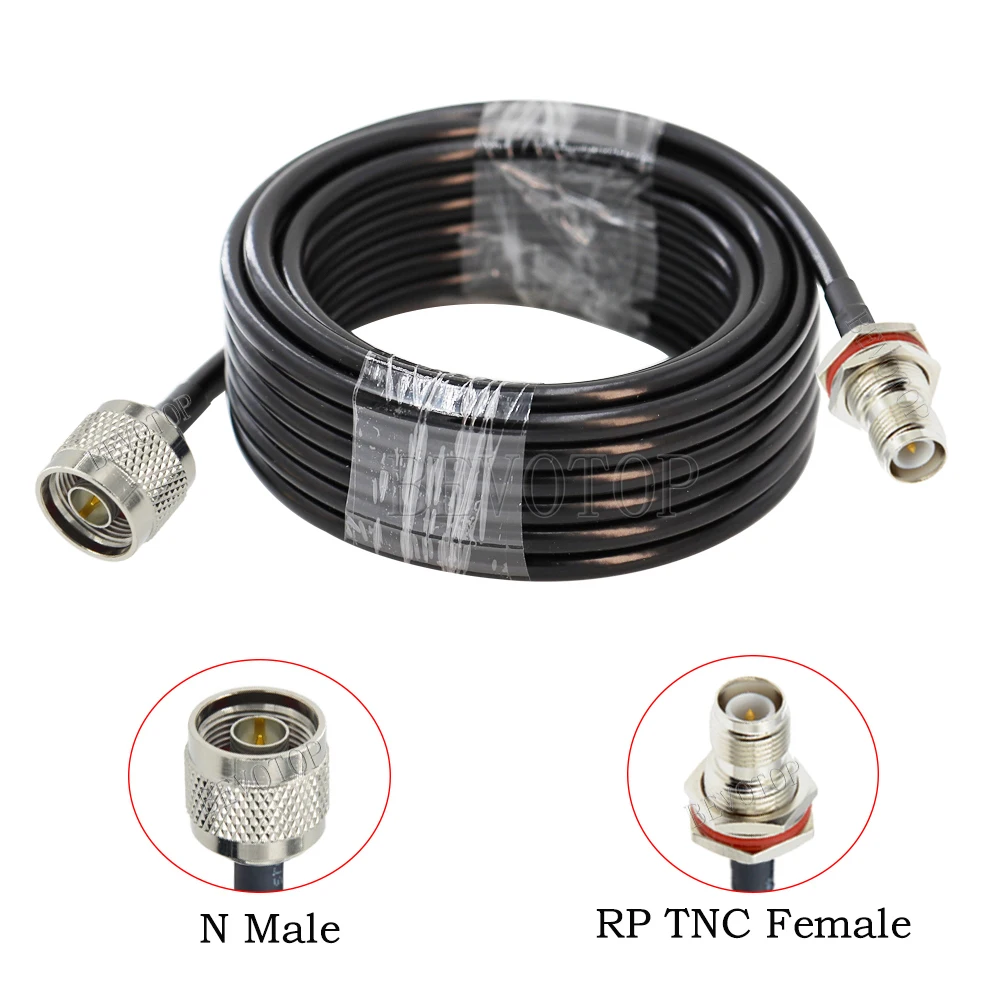 1Pcs RG58 50-3 TNC Male/Female to N Male/Female Connector RG-58 Cable Pigtail Low Loss 50 Ohm RF Coaxial Extension Jumper Cord