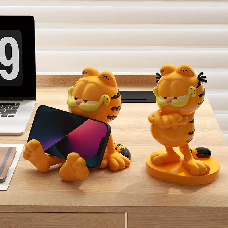 The Garfield Movie Cute Garfield Cat Figure Resin Desktop phone stand decoration Desktop Decoration Lovely Exclusive Gifts