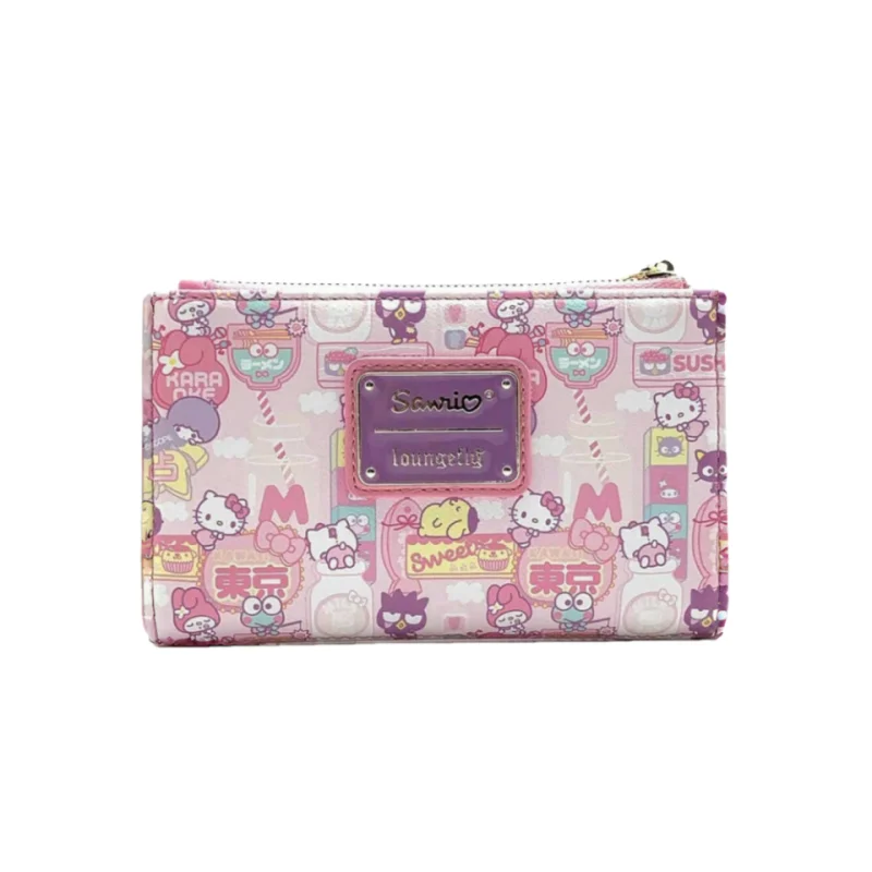 Sanrio Hello Kitty bolsa embreagem para mulheres, presentes de aniversário adulto, saco de cartão, dobra dupla, rosa, feriado, presentes de Natal, venda quente, novo